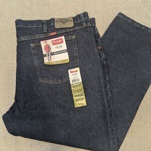 Wrangler 48x30 Men's Five Star Cotton Dark Wash Regular Fit Jeans